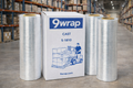 9wrap Premium Stretch Wrap 18” x 1000 ft 80 Gauge – Clear Cast Film, Industrial Strength Pallet Wrap